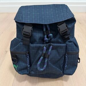 Puma Blue Checkered Backpack